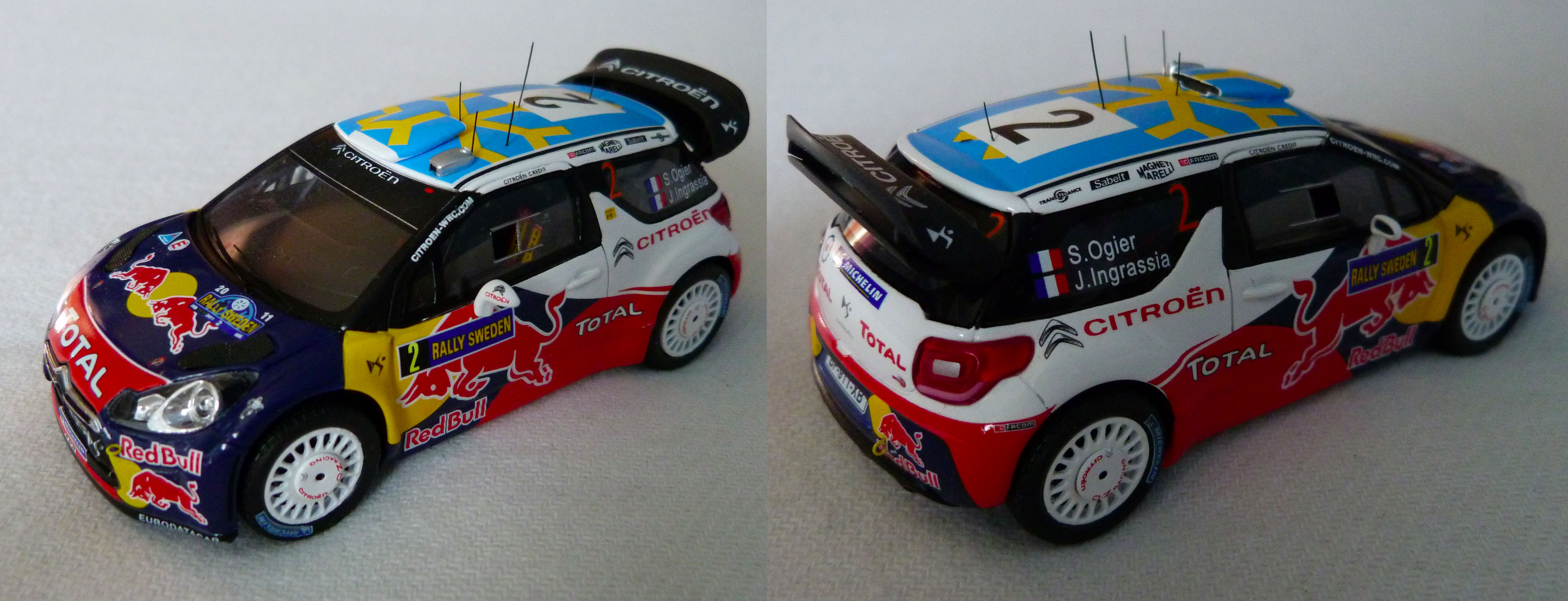 Spark S3301 - Citroën DS3 WRC N°2 - Rallye Suède 2011 - S. Ogier - 1/43 - Neuve